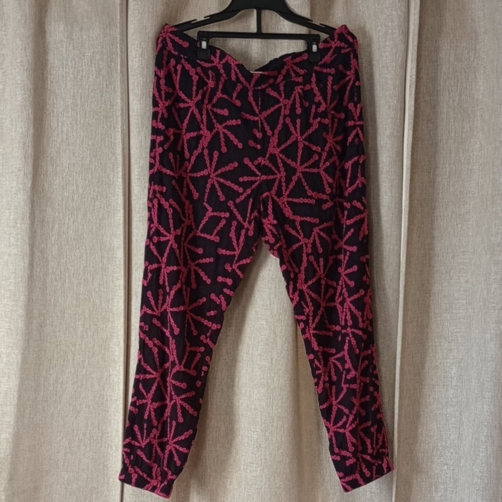 Free People Ankle Jeans with Pink Pattern